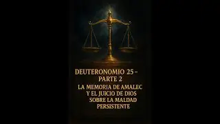 Deuteronomio 25 &ndash; Parte 2  La Memoria de Amalec y el Juicio de Dios sobre la Maldad Persistente
