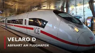 Abfahrt eines ICE 3 Velaro D in Frankfurt Flughafen Fernbahnhof (BR 407)