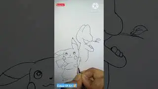 Pikachu and Trico Drawing #pokemon #shorts #viral #sketch #art #pen #howtodraw #pokamon