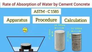 Rate of Absorption of Water by Cement Concrete | ASTM C 1585 | All About Civil Engineer