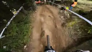first lap down the ixs downhill cup bellwald.