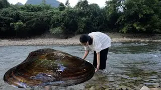 A special oyster shell was found in this river, and its pearl is a rare black pearl