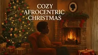 Cozy Afrocentric Christmas Living Room Ambience Fireplace, Holiday Lights & Calming Music |1 Hour 4K