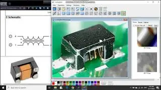 SMD line filter noise supressor burned, microscope view