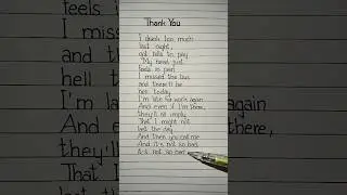 Thank you dido lyrics 💕 #thankyou #lyrics