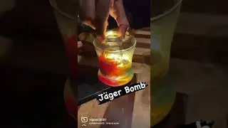 J&auml;ger bomb. 🤩🤩shot of J&auml;germeister into an energy drink, typically Red Bull. #shorts #vickys3
