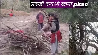  गांव में खाना बनाने के लिए लकड़ी बनते हुए |making a wood for cooking in village |