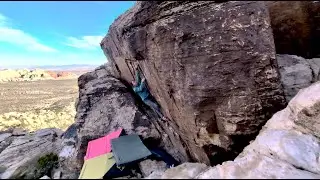 Andromeda v10 (First Ascent) - Red Rock Canyon (White Rock Springs)