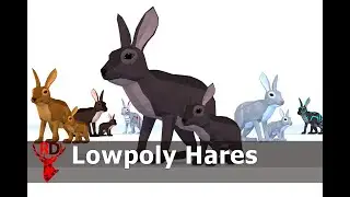 PolyArt Hares animations