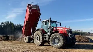 Odvoz hnoje | Massey Ferguson S 8735 and Annaburger HTS 29.14