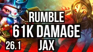 RUMBLE vs JAX (TOP) | 61K damage, 8k gold comeback | EUW Diamond | 26.1