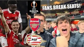 XHAKA SEALS MASSIVE UEL WIN as PSV FANS GO MENTAL! | Arsenal 1-0 PSV Eindhoven