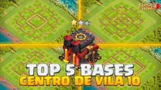TOP 5 MELHORES BASES CV10 TH10 de 2025! (Dezembro) Guerra, Farm e Batalha Ranqueada | Clash of Clans