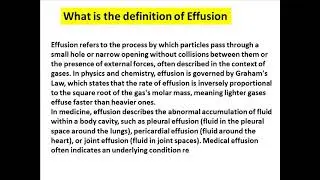 what is the definition of effusion