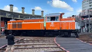 台鐵 彰化扇形車庫 DHL110柴液機車 上轉盤調度 / TRA DHL110(diesel hydraulic locomotive) shunting,Changhua roundhouse