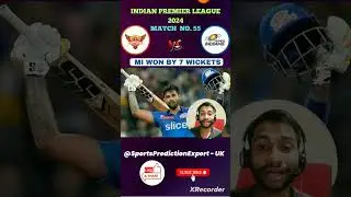 NEWS : MI won the Match No.55 IPL 2024 MI vs SRH Dream Team- GL Cleansweep #shorts #viral #live #yt
