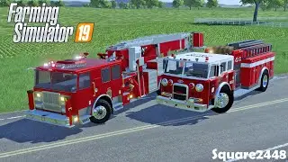 Skidsteer & Camper On Fire! | Fire Rescue | New Fire Engine & Ladder Truck | FS19