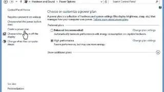 how to change your power plan settings ! -windows 8,7,vista