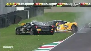 2013 Ferrari Challenge Trofeo Pirelli Mugello Race2 Smeeth Pergl Italian Commentary