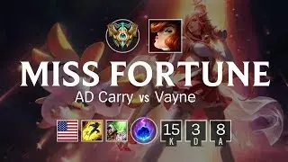 Miss Fortune AD Carry vs Vayne - NA Challenger Patch 8.1
