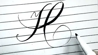 Step-by-Step Guide: Writing &lsquo;H&rsquo; in Cursive Calligraphy (Real-Time)