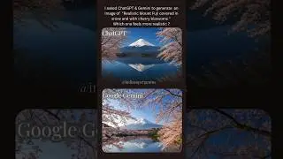 ChatGPT or Gemini &mdash; Who Made the Prettier Mount Fuji? 😍🗻 #chatgpt #googlegemini #google #googleveo3