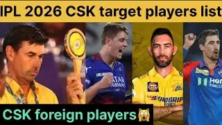 IPL 2026 CSK target foreign players in auction 🔥| STARC MAXWELL IN CSK | #csk #ipl #msdhoni 