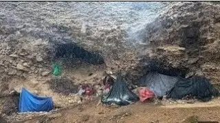 this is himalaya villageLife nepal and mountai of the snowfall hard working rajendar singh