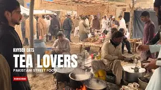 Tea Lovers In Pakistan | Special Fresh milk Tea seller | Khyber eats #tea