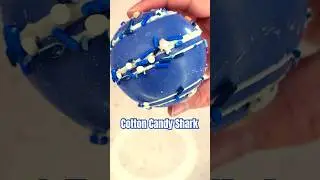 Cotton Candy Shark 🦈 Cocoa Bomb #christmas #drinkmas #glitter