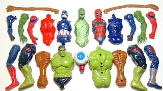AVENGERS TOYS MARVEL'S, SPIDERMAN VS HULK SMASH VS CAPTAIN AMERICA VS LIZARD VS SIRENHEAD