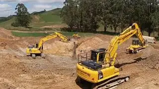 Tirau Earthmovers Effluent pond NZ