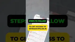 😍 Steps to follow to get access to Intradaypulse.in