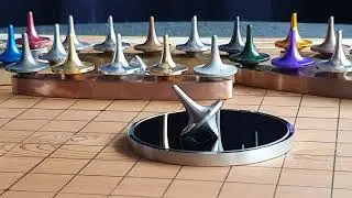ForeverSpin Spinning Top - Nickel Metal Top, Spinning on new Glass Base