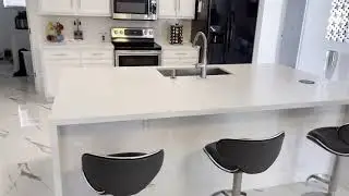 Countertops Carrara Quartz kitchen design 2021  , Cabinets White