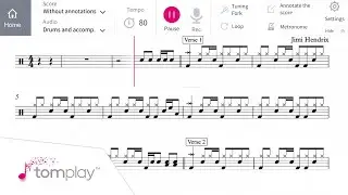 Jimi Hendrix: Hey Joe - Drums Sheet Music