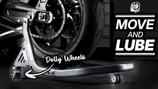 A Paddock Stand with Dolly Wheels: Oxford Zero-G