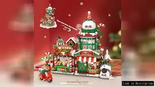 LOZ Christmas decorations, Street House DIY building model Christmas gifts, building blocks toys, ch