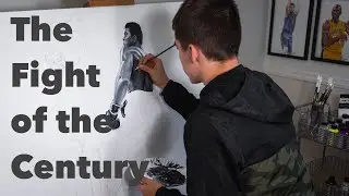 Painting MUHAMMAD ALI - THE FIGHT OF THE CENTURY - Anthony Miller