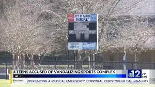 Four teens arrested for vandalism at Laurel sportsplex