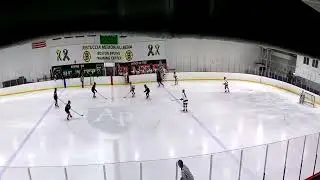 #14 Rylie (White): Block shot after blocking 2 the shift before