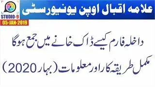 AIOU Spring 2020 Admission Form Submission Method