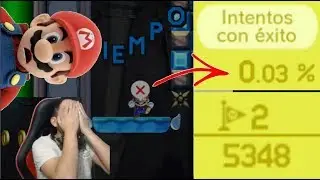 Nivel 0.03% Salvaje Superado! Si se pudo! Super Mario Maker