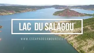 AU LAC DU SALAGOU DANS L'HERAULT, LE LAC VU DE DRONE.