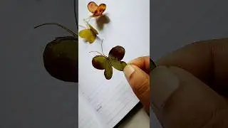 🦋 Leaf Butterfly Craft 🍃 | Simple & Beautiful Nature Art | #Shorts