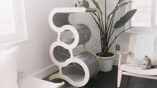 Meowingtons Modern Wave Cat Tree Assembly Instructions