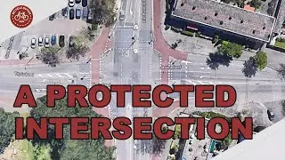 Cycling on a protected intersection
