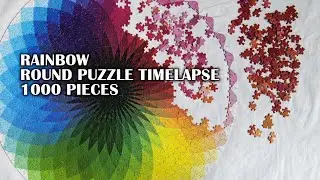 Satisfying round gradient puzzle timelapse - 1000 pieces