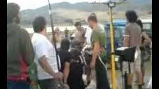 Simon Ratigan directing the Racoons (filming the filmers)