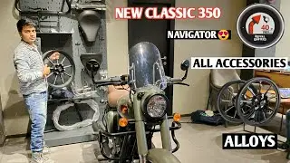 New RE Classic 350 Genuine Accessories Price 🔥😃 || Navigator😲 || Allow Wheels || Leg Guard